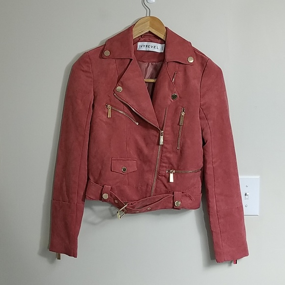 ivyrevel Jackets & Blazers - Stunning Ivyrevel Blush Suede Like  Rebel Jacket
